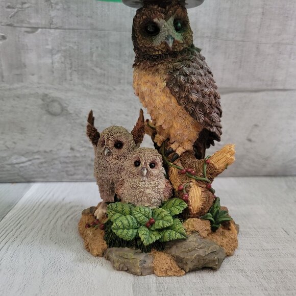 Westland Giftware Owl Family Candle Holder With Green Shade - Picture 4 of 9